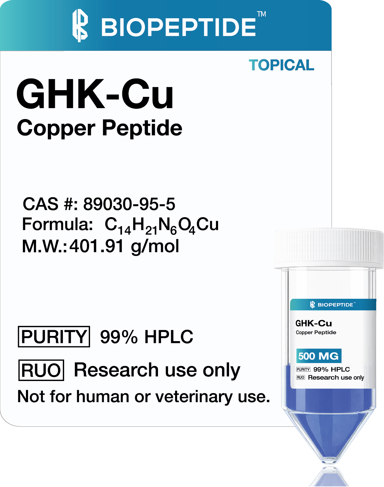 GHK-Cu Copper Peptide 500mg